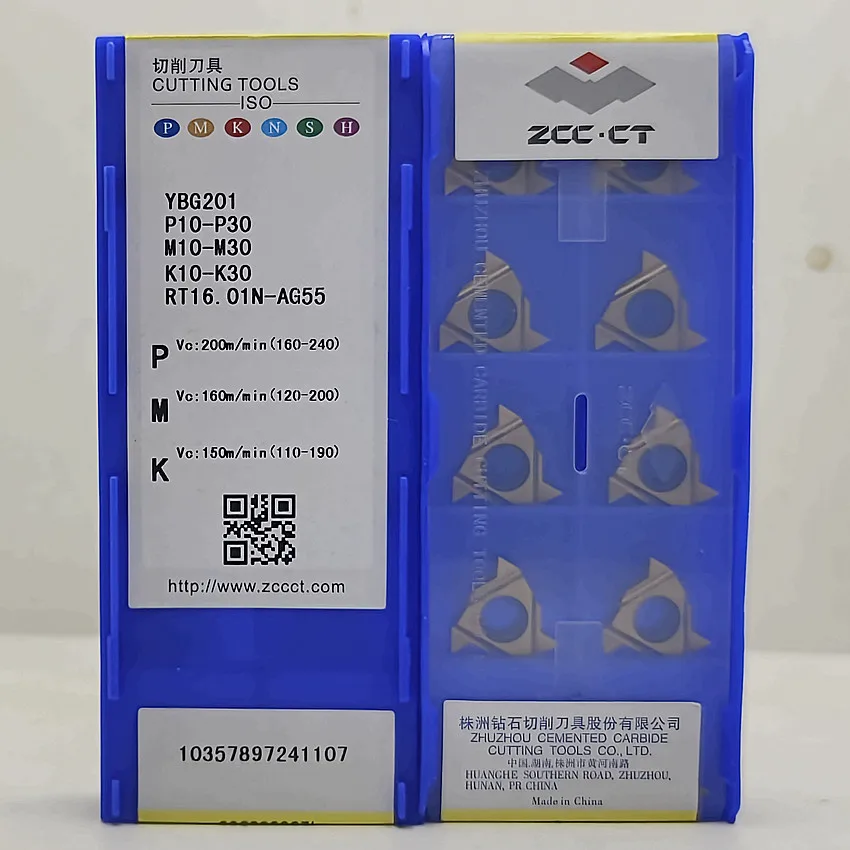 

RT16.01N-AG55 YBG201/RT16.01W-AG55 YBG201/RT16.01N-AG60 YBG201/RT16.01W-AG60 YBG201 ZCC.CT CNC carbide inserts Thread inserts