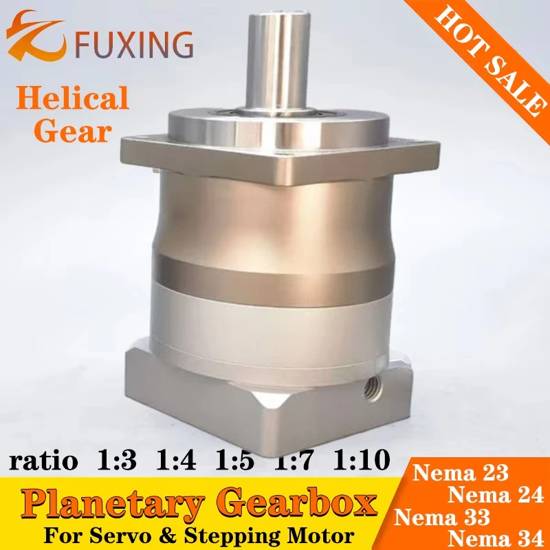 

PLF85C High Precision Low Backlash 3 Arc Min Spur Helical Gear Planetary Gearbox Reducer For 750w Servo Nema34 Stepping Motor