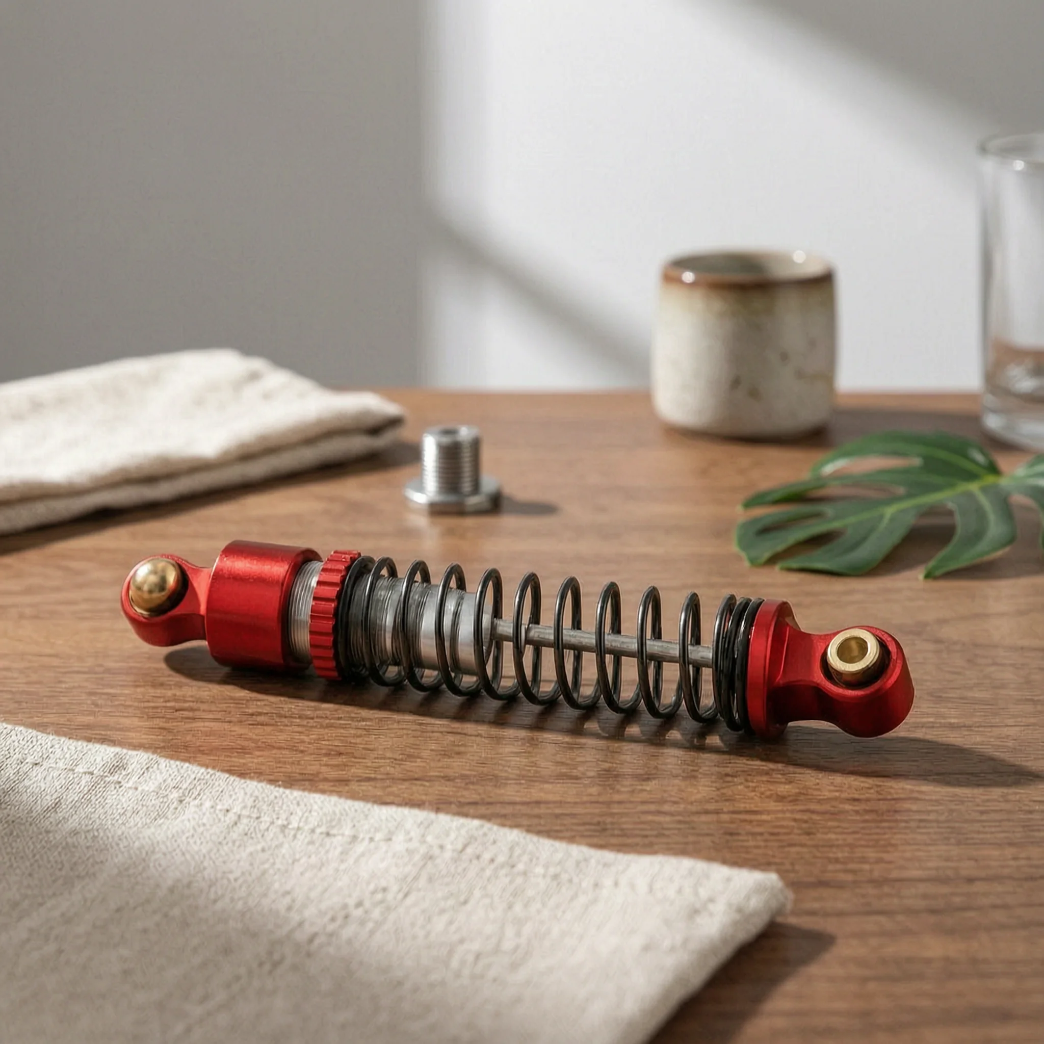 Shock System Kit with Shock Absorbers Metal Shock Absorber Kit Chassis Link Rods Adjustable Chassis Link Rod Set Replacement