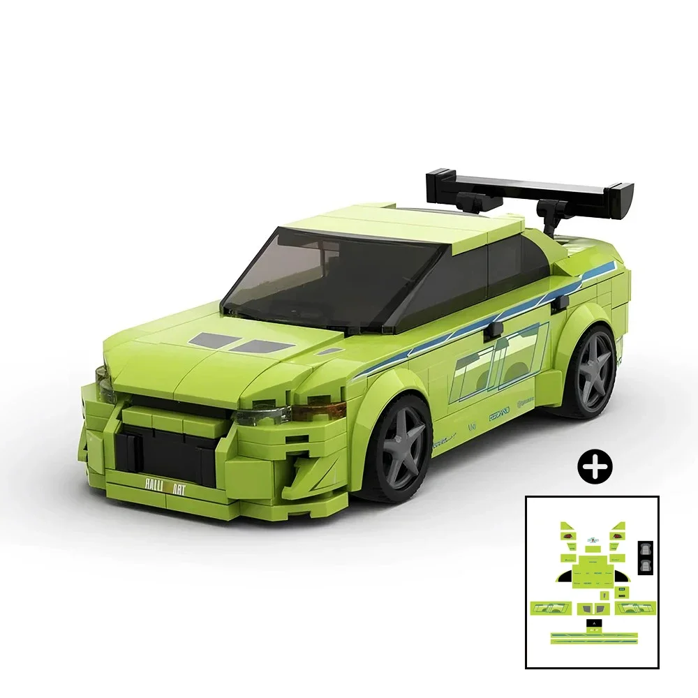 

285PCS MOC 2 Fast 2 Furious Speed2002 Evolution VII Building Blocks DIY Toy Brick New Year Holiday Gifts Champion Speed