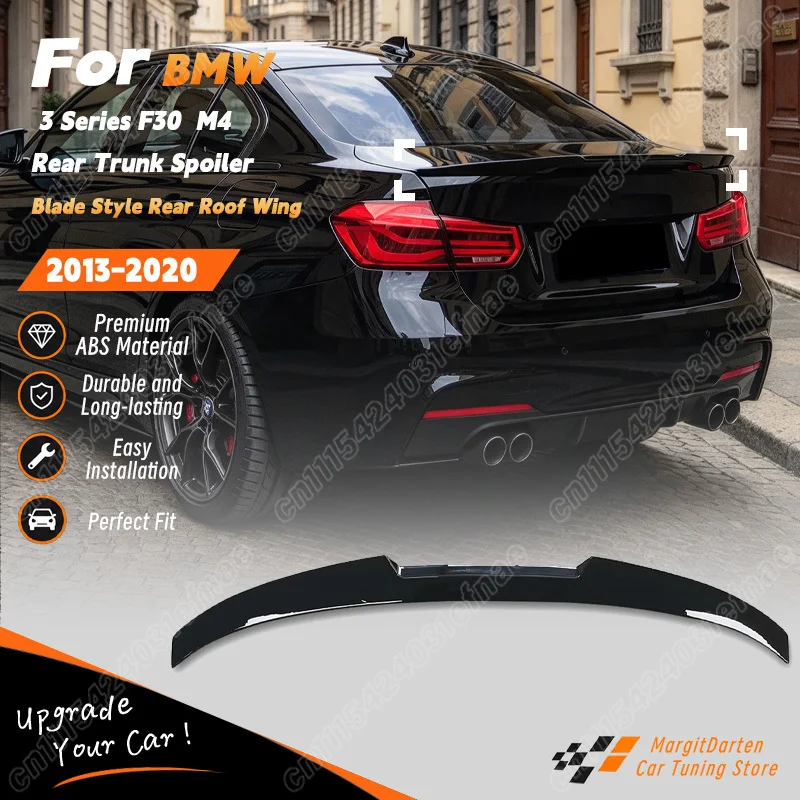 For BMW 3 Series F30 2013 2014 2015 2016 2017 2018 2019 2020 Car M4 Blade Style Rear Trunk Spoiler Sport Style Rear Wing Kit