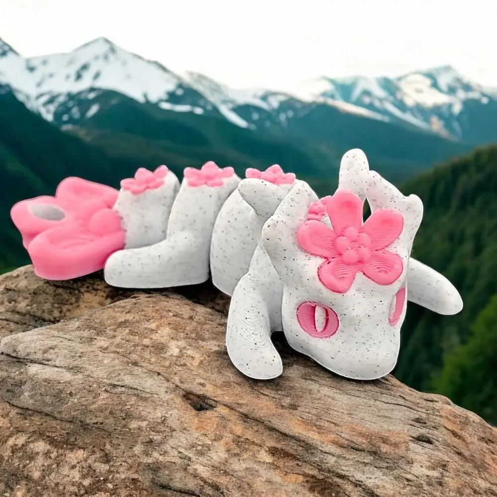 

Movable Joints 3D Printed Dragon Cartoon Handicraft 3D Rotatable Articulated Dragon Realistic Figurine