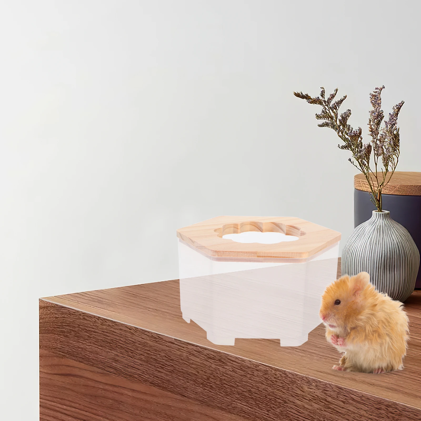 

Hamster Bath Toilet Tub Cute Sand Bath Box Compact Design Easy Clean Detachable For Small Pets Hamster Bathroom Litter Box