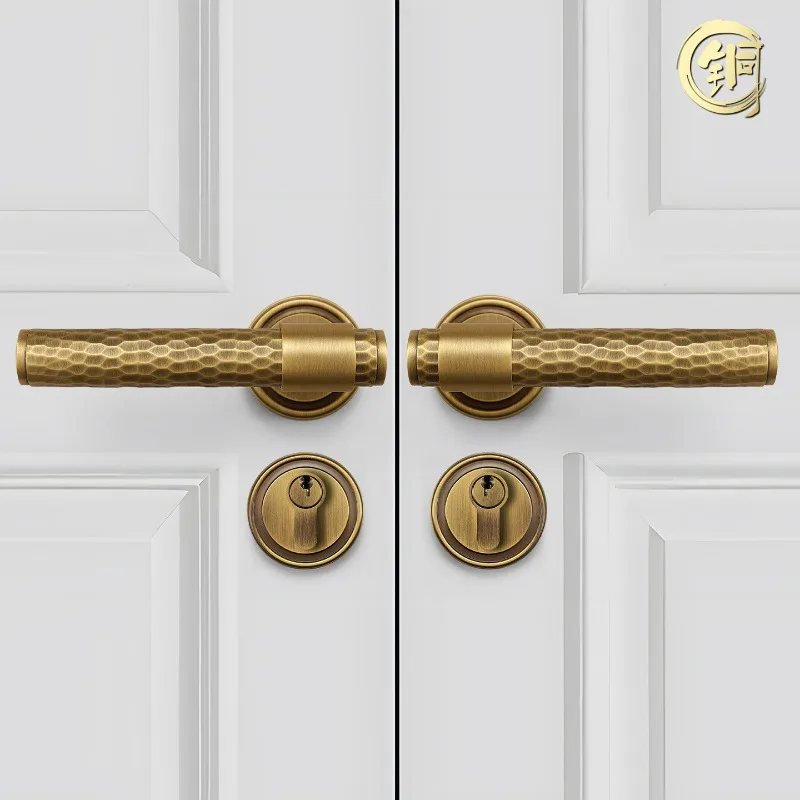 

Light Luxury Indoor Double Door Lock Universal Household Bedroom Office Living Room Solid Wood Double Door Lock