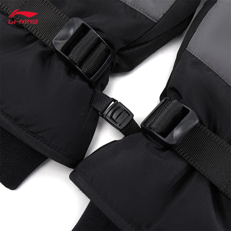 LI-NING سلسلة الحياة الرياضية للجنسين أسلوب بسيط قفازات مخملية دافئة قفازات رياضية مقاومة للرياح ASGV015 #6