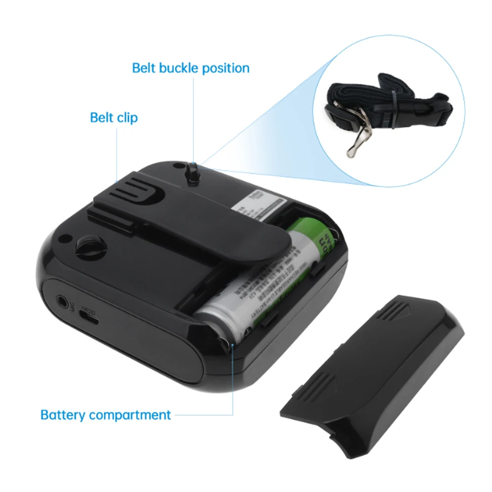 Rolton K400 แบบพกพาลำโพงเสียงโทรโข่งเครื่องขยายเสียงไมโครโฟนลำโพงเอวแถบคลิปสนับสนุนวิทยุFM TF MP3