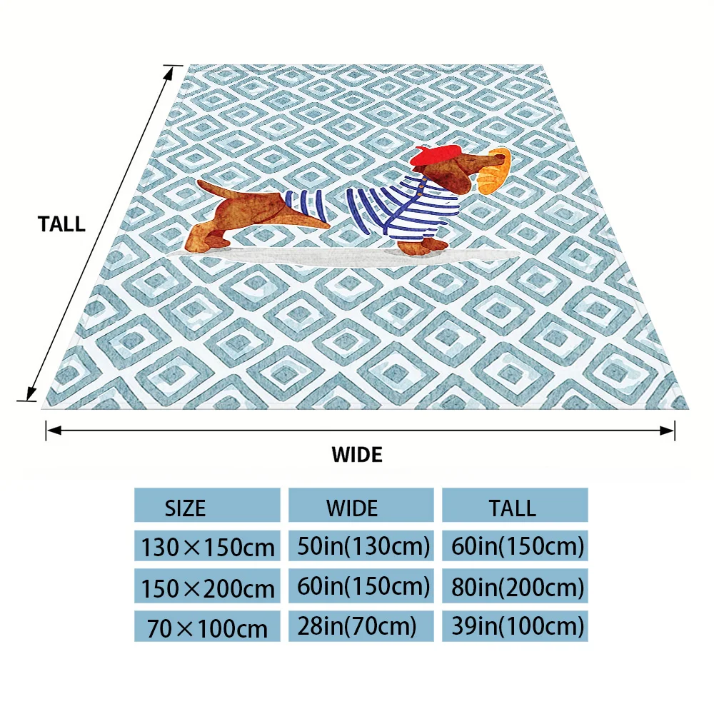 Paris Dog Nap Blanket,Flannel Blanket,Suitable For Sofas,Beds,Cars,Rooms,Offices,Camping,Exquisite Gift Blankets