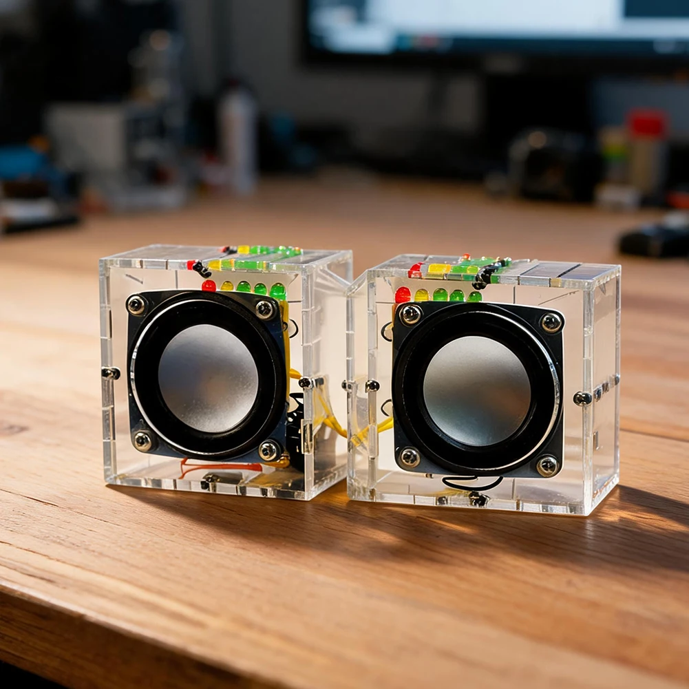 DIY For 3W Audio For Amplifier Kit for STEM Curriculum and Maker Projects Featuring Enclosure and PCB Assembly