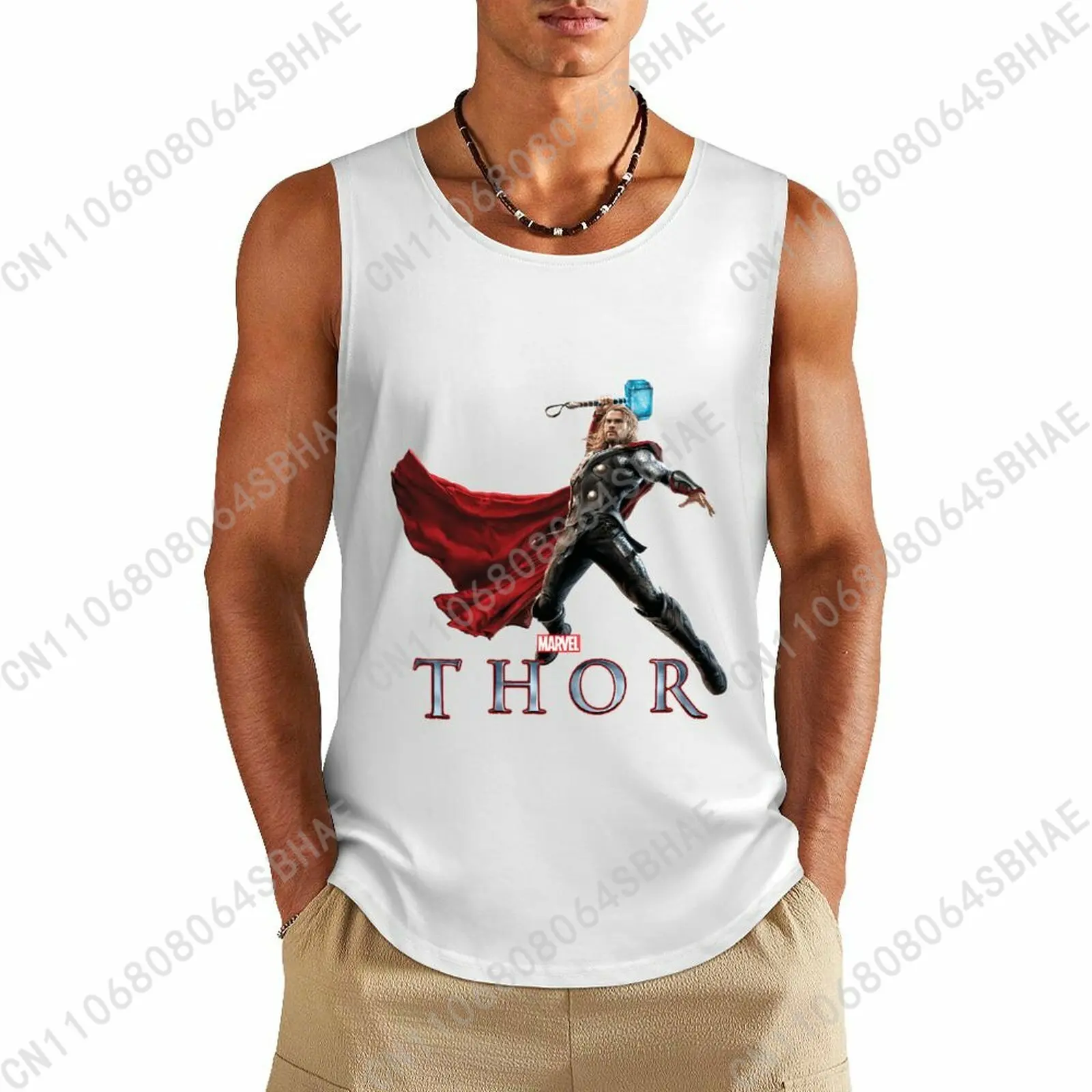 

Marvel Thunder Custom Pattern Mens Cotton Tank Top Cotton Sleeveless Shirt Men Undershirt Personalized Gifts Cosplay
