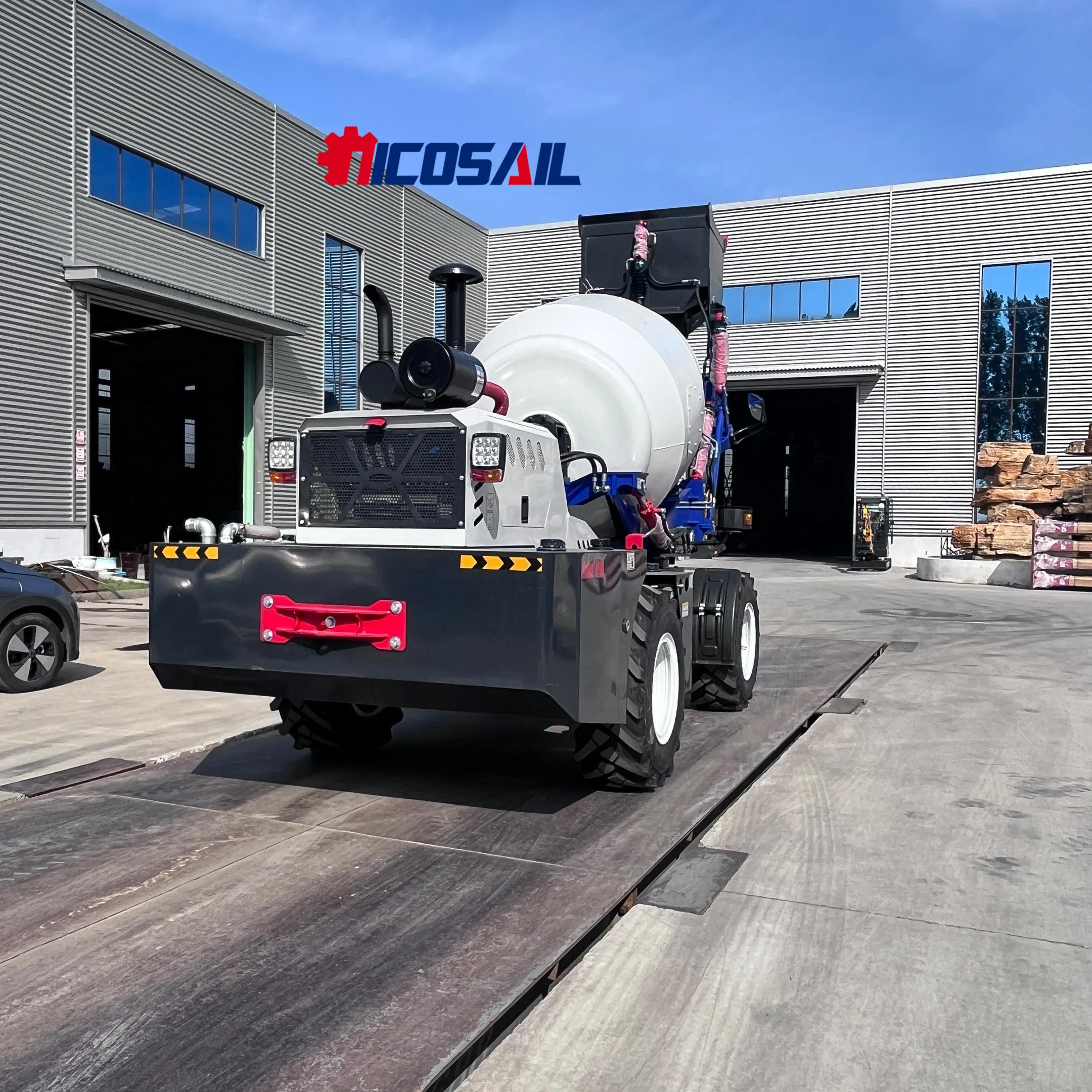 

Mobile cement concrete mixing pump, construction machinery, self installed concrete mixer truck for sale