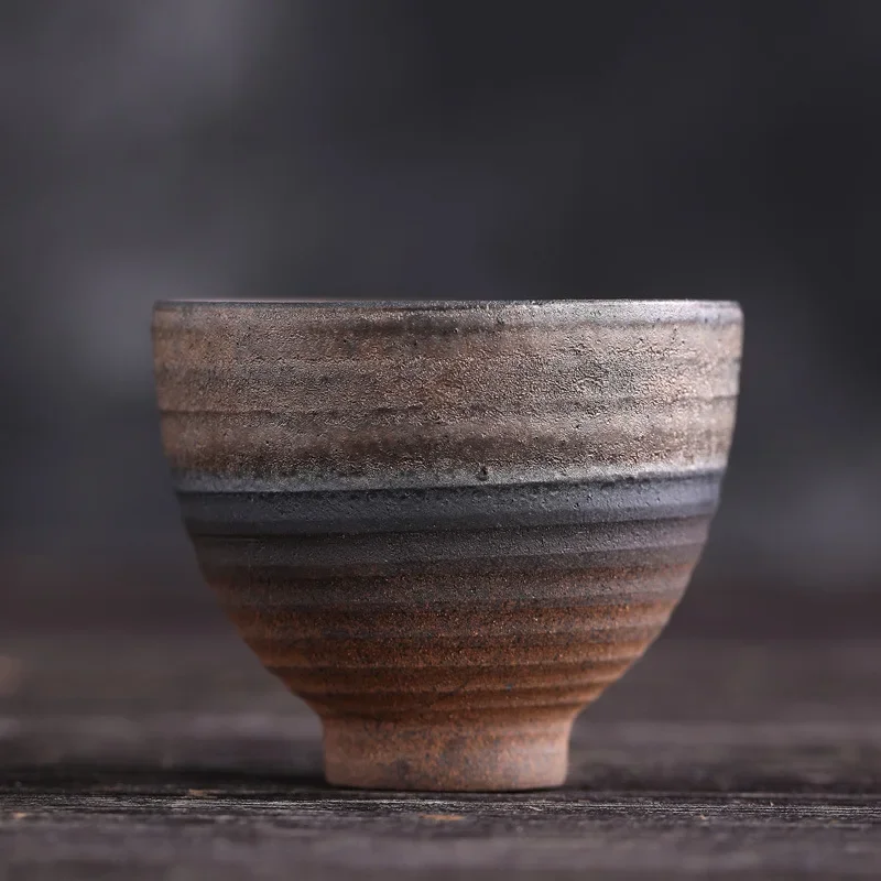 Tea Cup Handmade Stoneware Master Cup New Chinese Style Ceramic Kung Fu Tea Set Retro Kiln Baked Teacup Porcelain