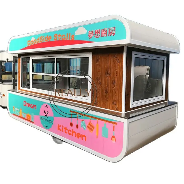 Mobile kitchen ice cream Street shop roadside stalls food cart snack vending kiosk