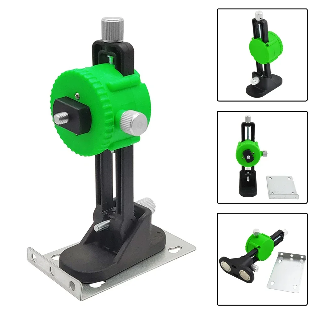 Level Wall Bracket Wall Mounted Bracket T-shape Bracket 360° Rotatable Base Black+Green Plastics+metal Brand New