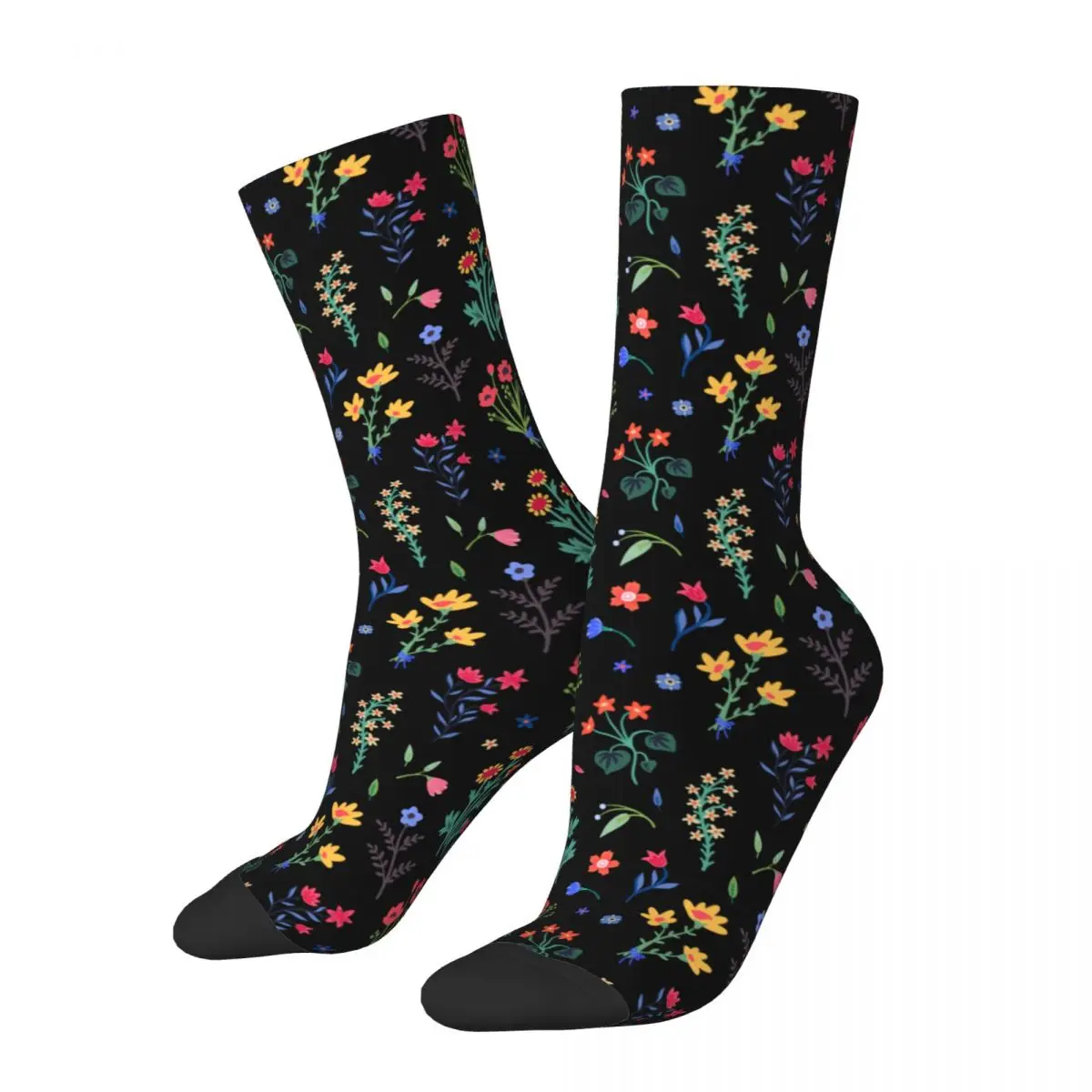 

Boho Wildflowers Socks for Women Men Unisex Running Happy Socks Novelty Street Style Crazy Sock