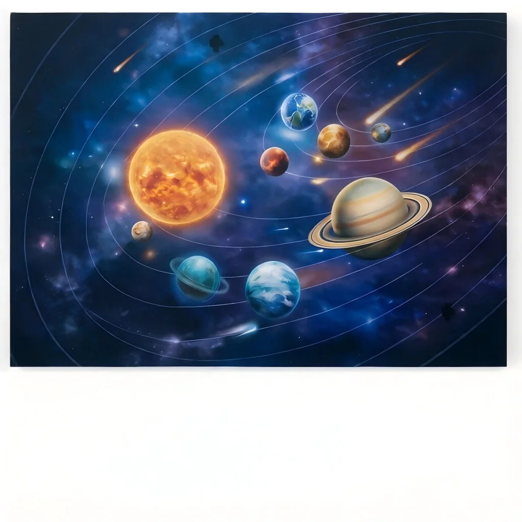 Jigsaw Puzzle Adult - Zonnestelsel, Keukenkast & Glas-in-lood Boom Puzzel
