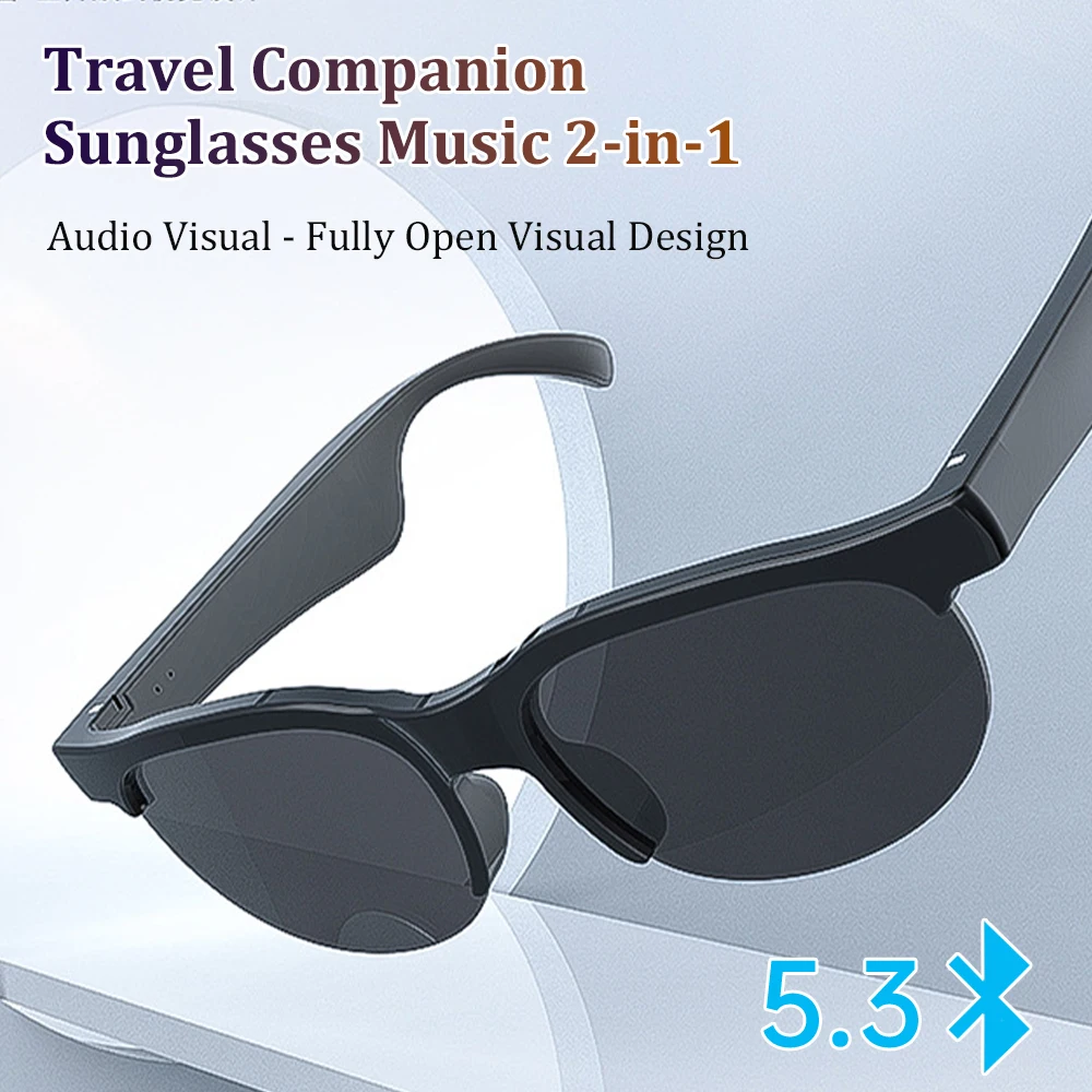 Wireless Glasses Earphone Anti-Blu-ray Stereo headset Smart Dual Speaker Touch Wireless Bluetooth Sunglasses Headphone Travel