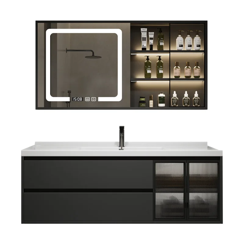 

Toilet ceramic integrated washbasin bathroom cabinet combination face wash basin set