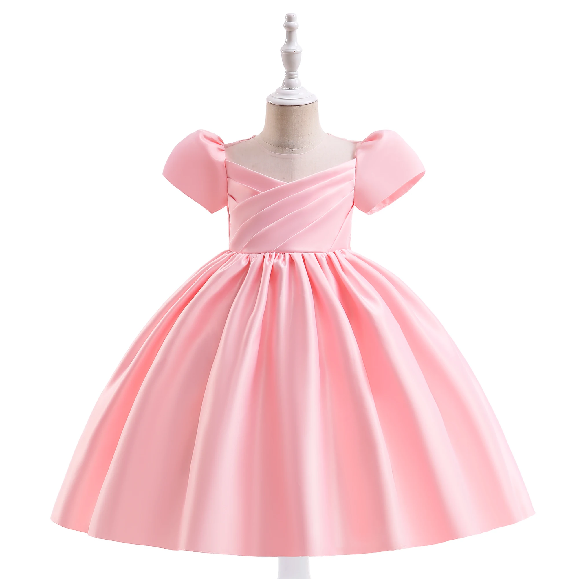 

Girls Party Dresses 4 Colors 110cm-150cm Photography Clothing Princess Skirt Pink Red Wedding Birthday Children Vestidos