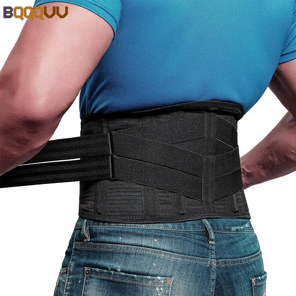 Breathable Lumbar Support Belt for Men Women Work Posture Corrector Girdle Back Braces for Lower Back Pain Relief with 6 Stays