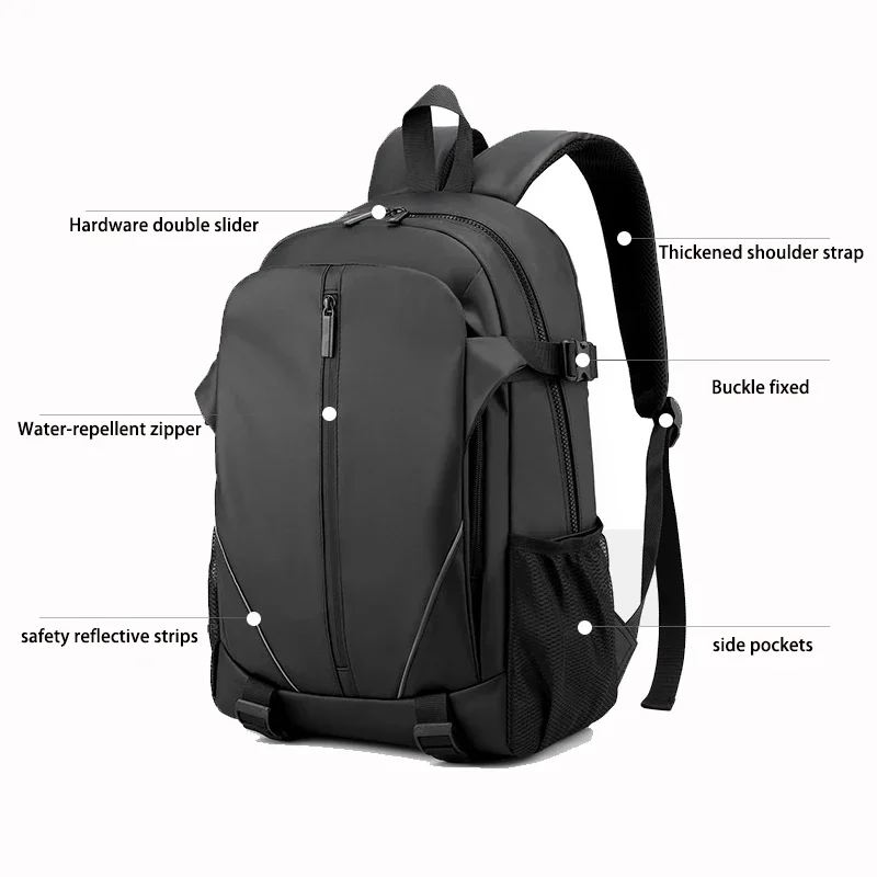 Large Capacity Leisure Schoolbag Sports Simple Men Universal Computer Backpack Water-repellent Travel Bag Backpack Women