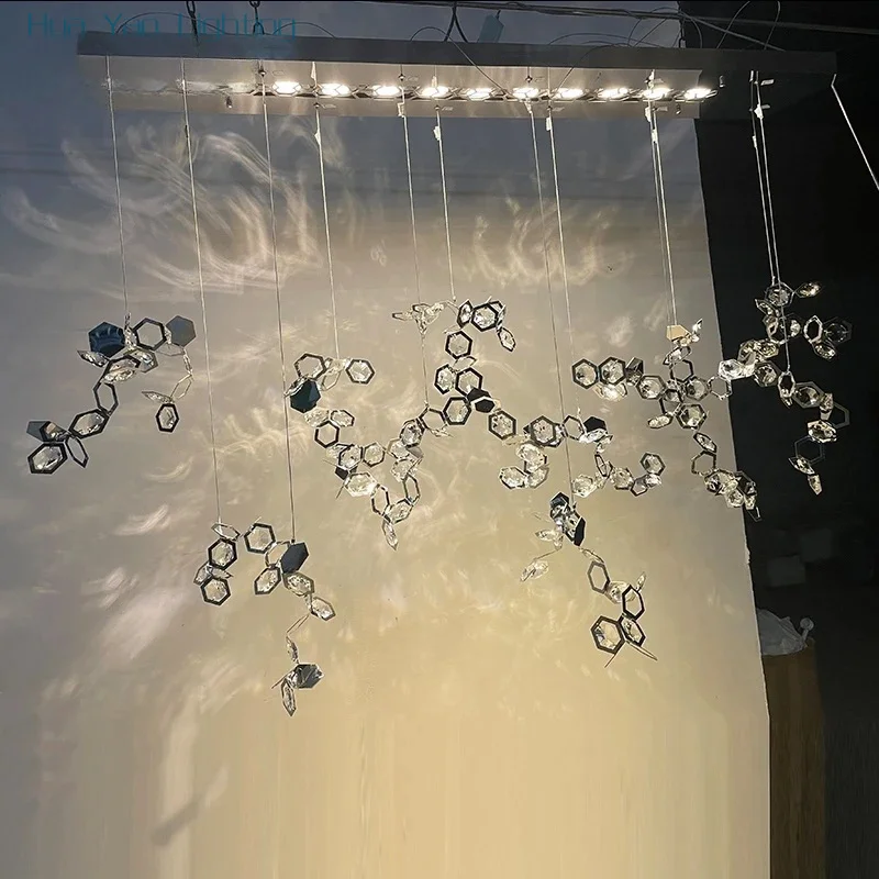 Creative Postmodern Design Stainless Steel Art Pendant Light for House Sales Department Decor Designer Model Lighting