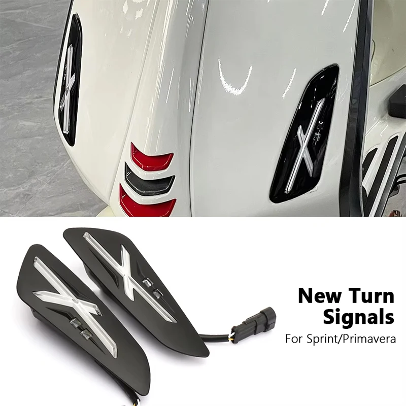 

For Vespa Sprint 125 150 Primavera 150 125 Motorcycle Front Rear Turn Signals Lamp Indicator Blinker Light X-Shaped Lens Cover