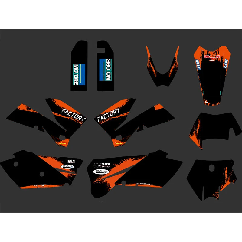 EXC 2005 2006 2007 Motorcycle Equipments  Parts Protection Emblems Decals & Stickers for KTM Motor Bike  Graphics Kit