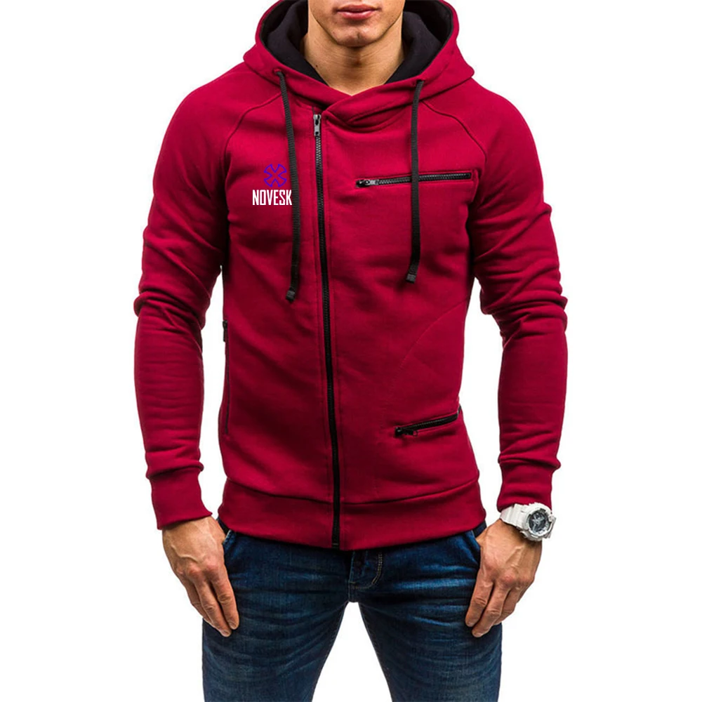 

2025 Spring Autumn Personality Loose Comfortable Hoodies Man's Funny Gun Noveske Printed Handsome Zipper Drawstring Jacket Coats
