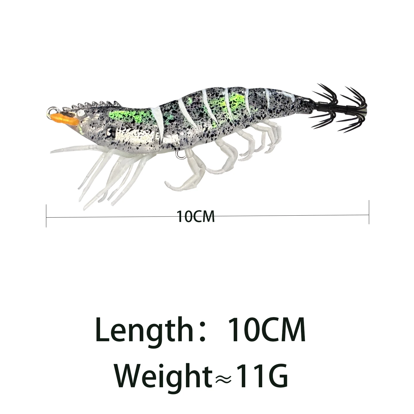 مضيئة Egi خطاف صيد على شكل سمكة إغراء 10 سنتيمتر 11 جرام الروبيان الطعم القفز الصيد السحر البحر الصيد الأخطبوط هوك Egi إغراء المياه المالحة كالامار هوك #2