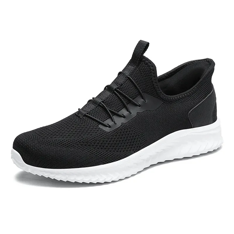 Plus Size Breathable Hollow Mesh Men's Slip on Sneakers Lightweight Non-slip Soft Sole Comfortable Casual Running Walking Shoes
