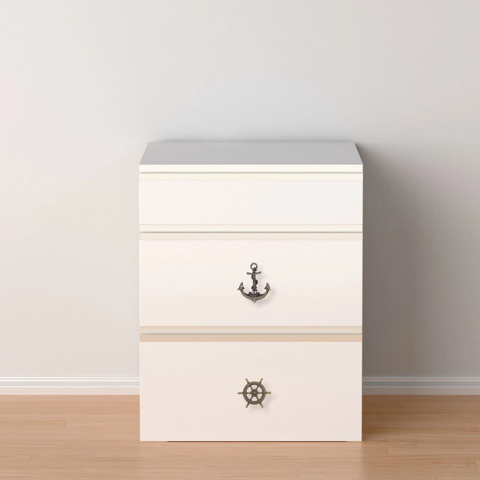 

4 Pcs Anchor Drawer Handle Knobs Retro Metal Furniture Handles Pulls for Dresser Cabinets Doors Vintage Design Wear Resistant