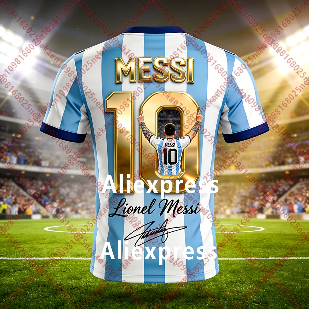 عرض ساخن لعام 2026 ميسي # 10 قميص مخطط - ملابس جامعي ممتازة تعرض نمطًا الموجود على الميدان