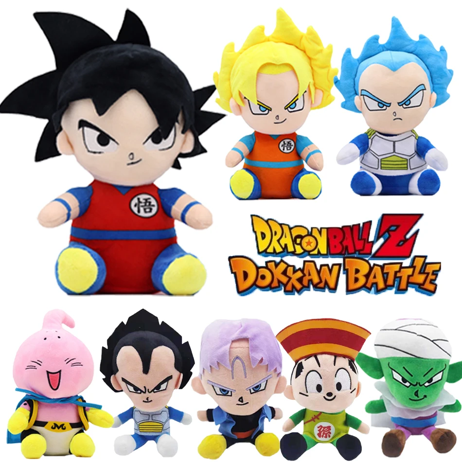 20cm DragonBall Japan Anime Plush Toys Super Saiyan Goku Vegeta Picollo Trunks Gohan Cartoon Figure Stuffed Dolls Child Gifts