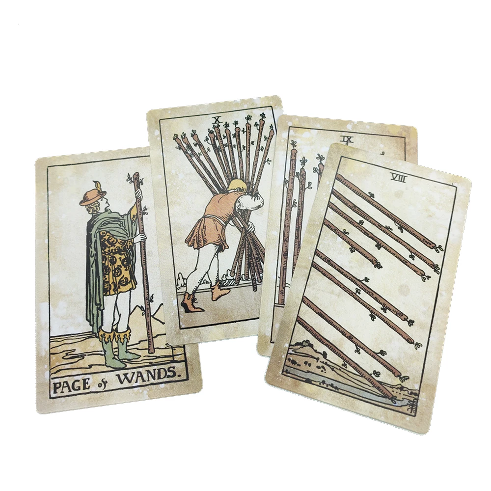 12x7CM Tarot Vintage Divination Cards with Guide Book Divination antiqued look for readers who want a more historical feel