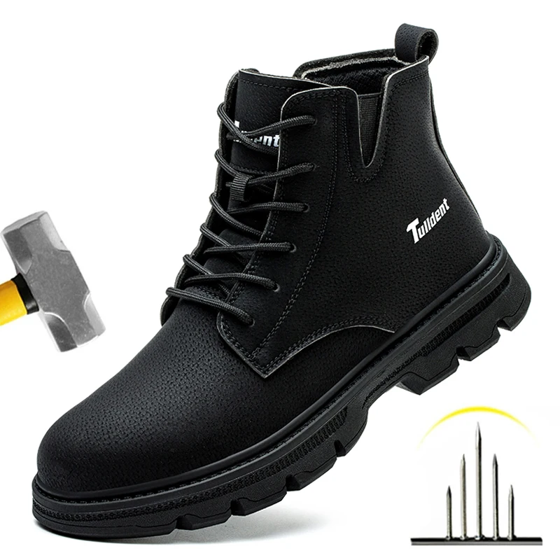 Safety Shoes Men Steel Toe Boots Work Sneakers Anti-smash Anti-puncture Indestructible Shoes Sport Men Protective Shoes