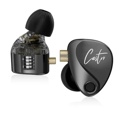 KZ Castor 2DD HiFi наушники-вкладыши с динамическим звуком и отменой шума — детальный вид товара