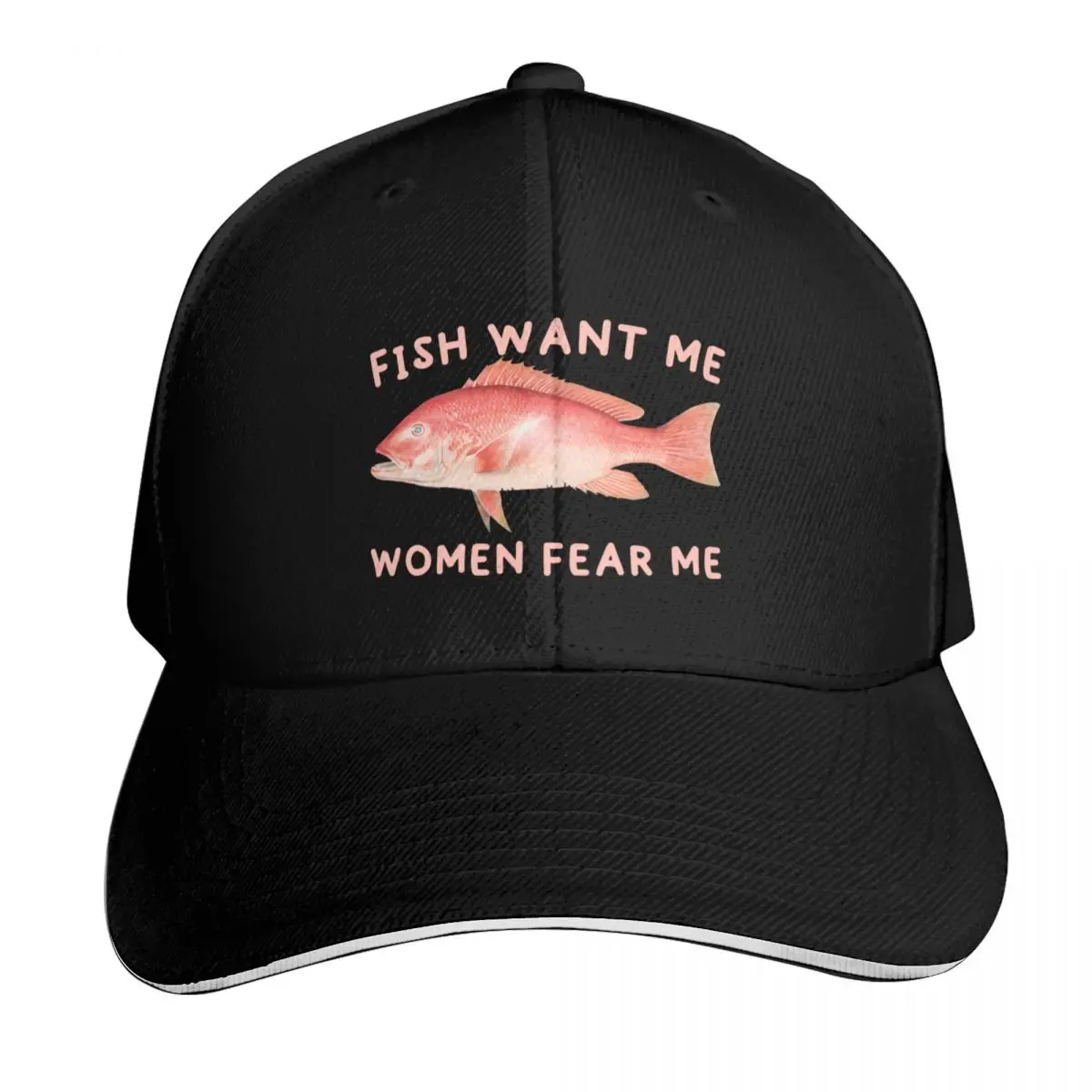 

Fish Want Me Women Fear Me Baseball Cap beach hat Visor Hood Golf Hat Women's Golf Clothing Men's