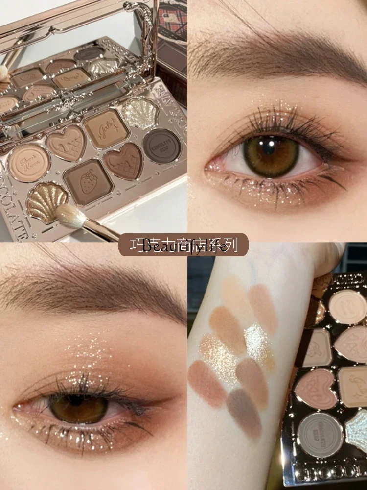 Flower Know Chocolate Eye Shadow Plate Genuine Goods Earth Color