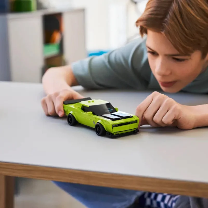 Lego Supercar Series 77237 Dodge Challenger SRT Hellcat Sports Car Assembly Building Blocks Toy Gift