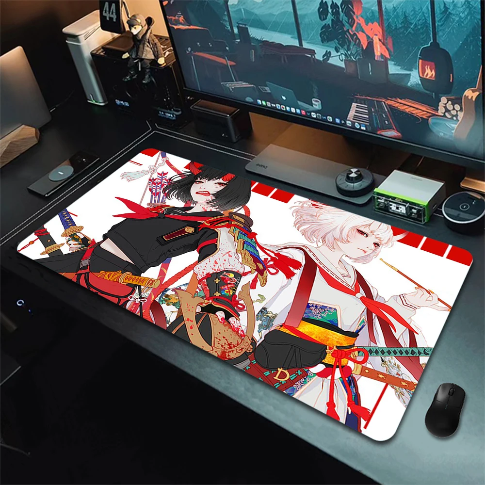 Gaming Mouse Pad Gamer Professional Large Mousepad XXL Anime Mouse Mat Computer Desk Mat 900x400mm Oni Rubber Keyboard Pad