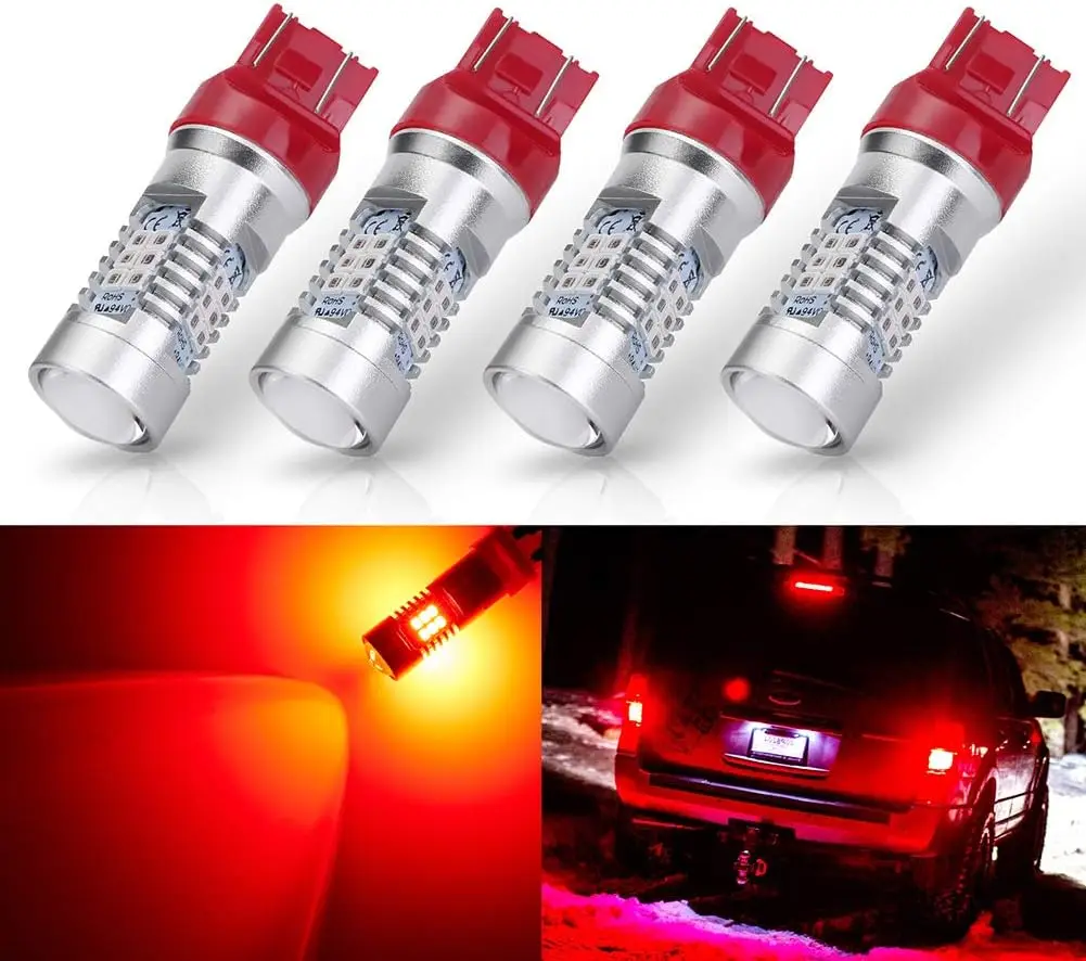 

Чрезвычайно яркие 7443 7440 T20 7441A 992 W21W 21-SMD 2835 Чипсы 1260 люмен Замена светодиодной лампы ярко-красного цвета для автомобильного тормоза