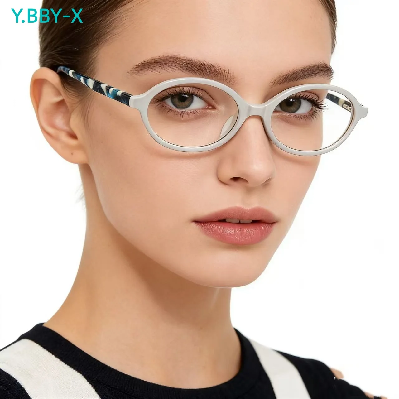 

Y.BBY-X Female Glasses Frame for Woman Anti Blue Light Glass for Woman Women's Eyeglass Frame Oval Myopia Lenses to Read