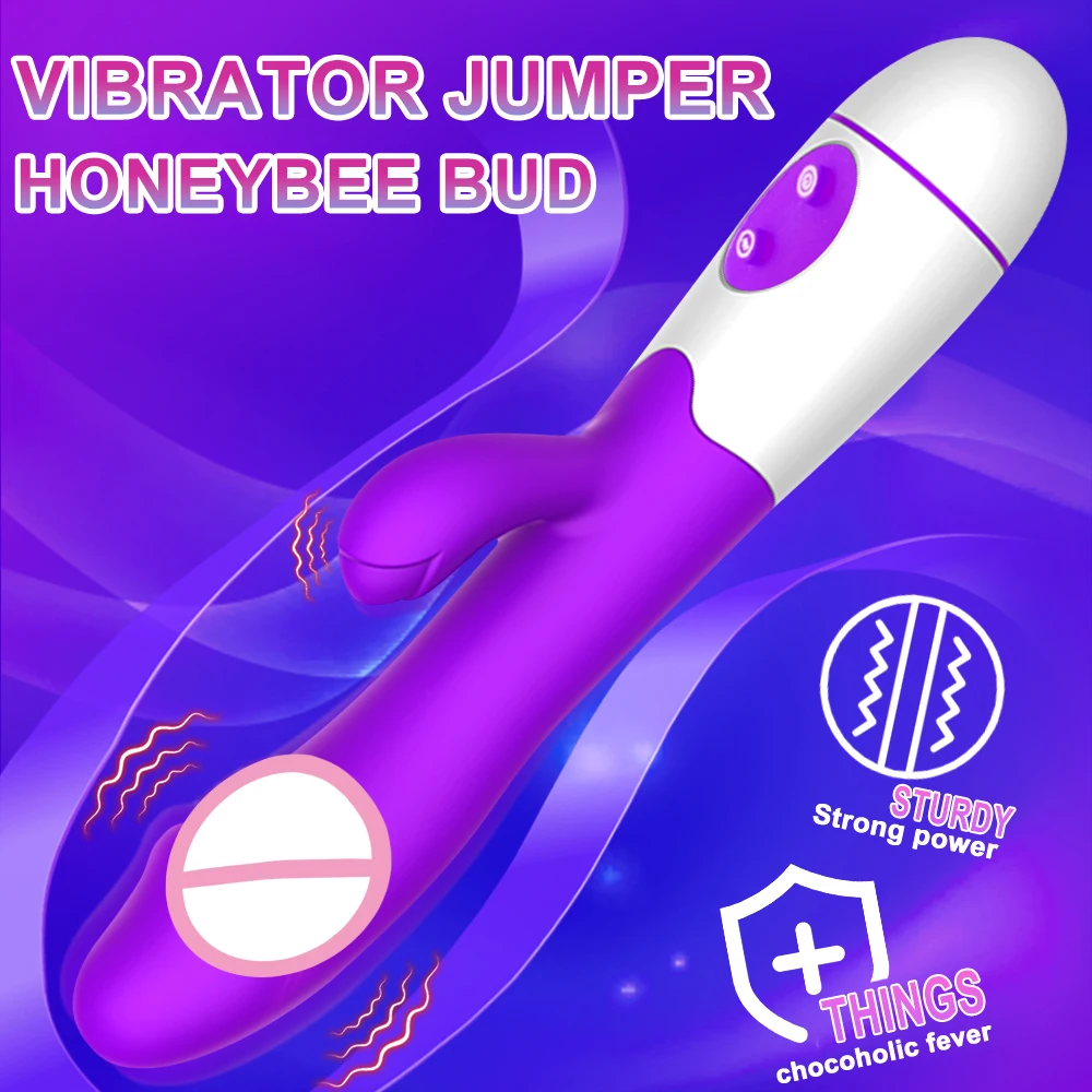 Rabbit Dildos Vibrator for Women Nipple Clitoris Stimulator Vagina Massager Female Masturbation Powerful Vibrating Adult Sex Toy