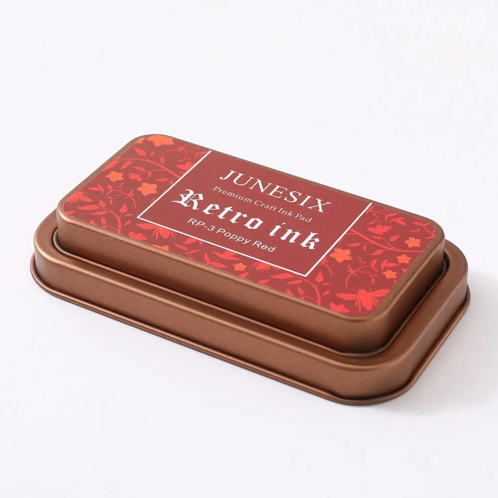 Vintage Stamp & Ink Pad Box - alternate angle