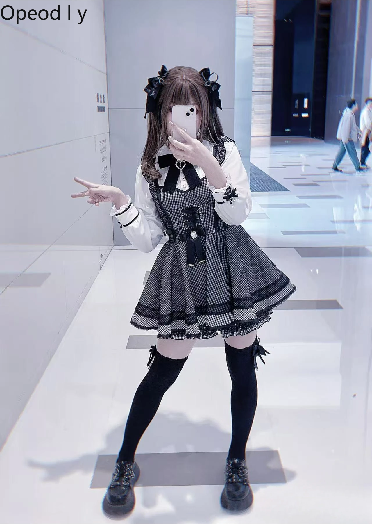 

New Liz Japanese Saliva Towel Sweet Lace Splicing Double-breasted Love Buckle Mesh Double-layer Maid Set Top Shorts Princess Set