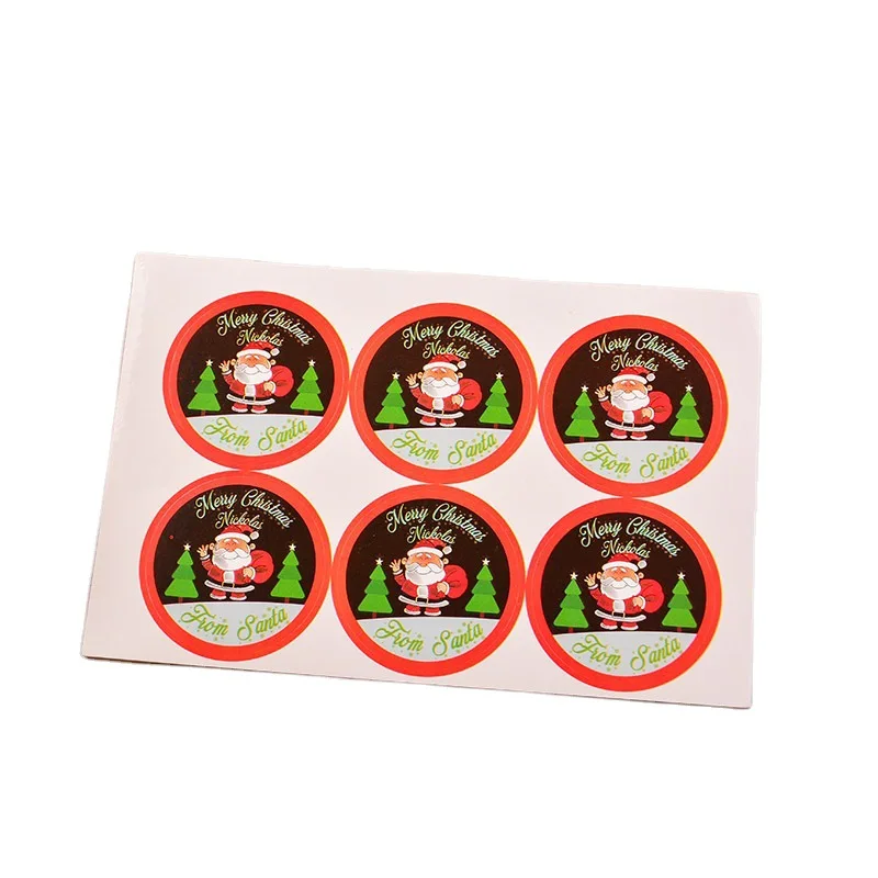 60pcs per pack Cute Christmas Old Man Sealing Sticker Cartoon Sticker Labels For Party DIY Packaging Stationery Stickers