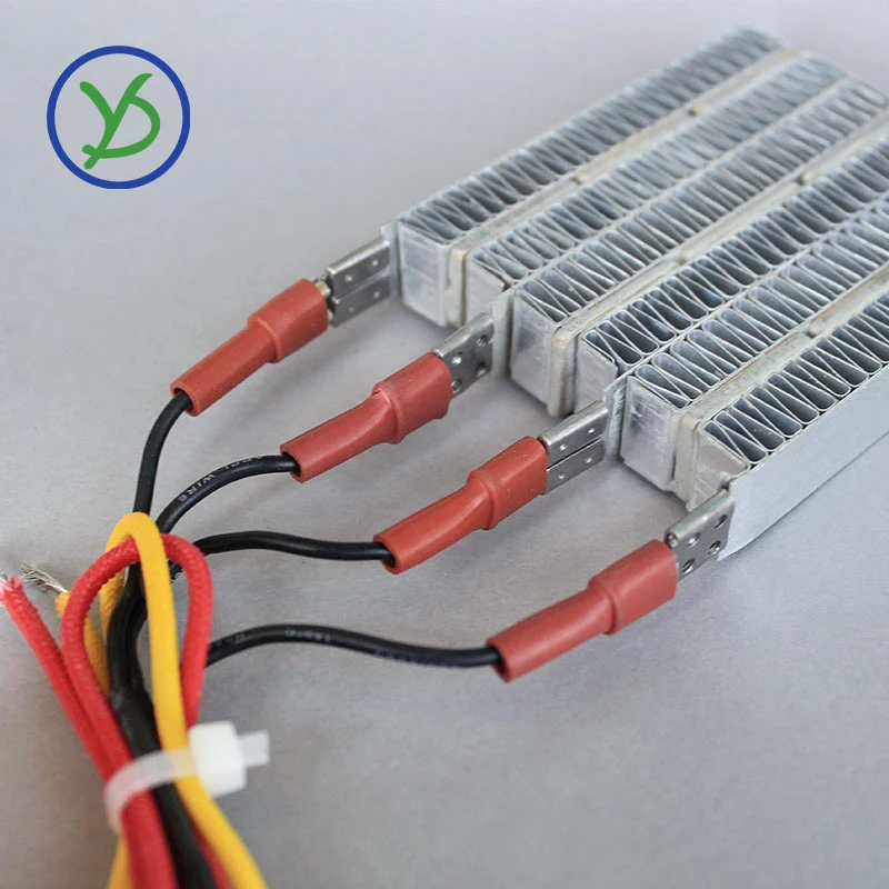 Calentador Industrial conductor termistor Ptc de 220V y 900W, elemento calefactor con aletas de aire con soporte, tiras corrugadas 75B3 95x65x16mm