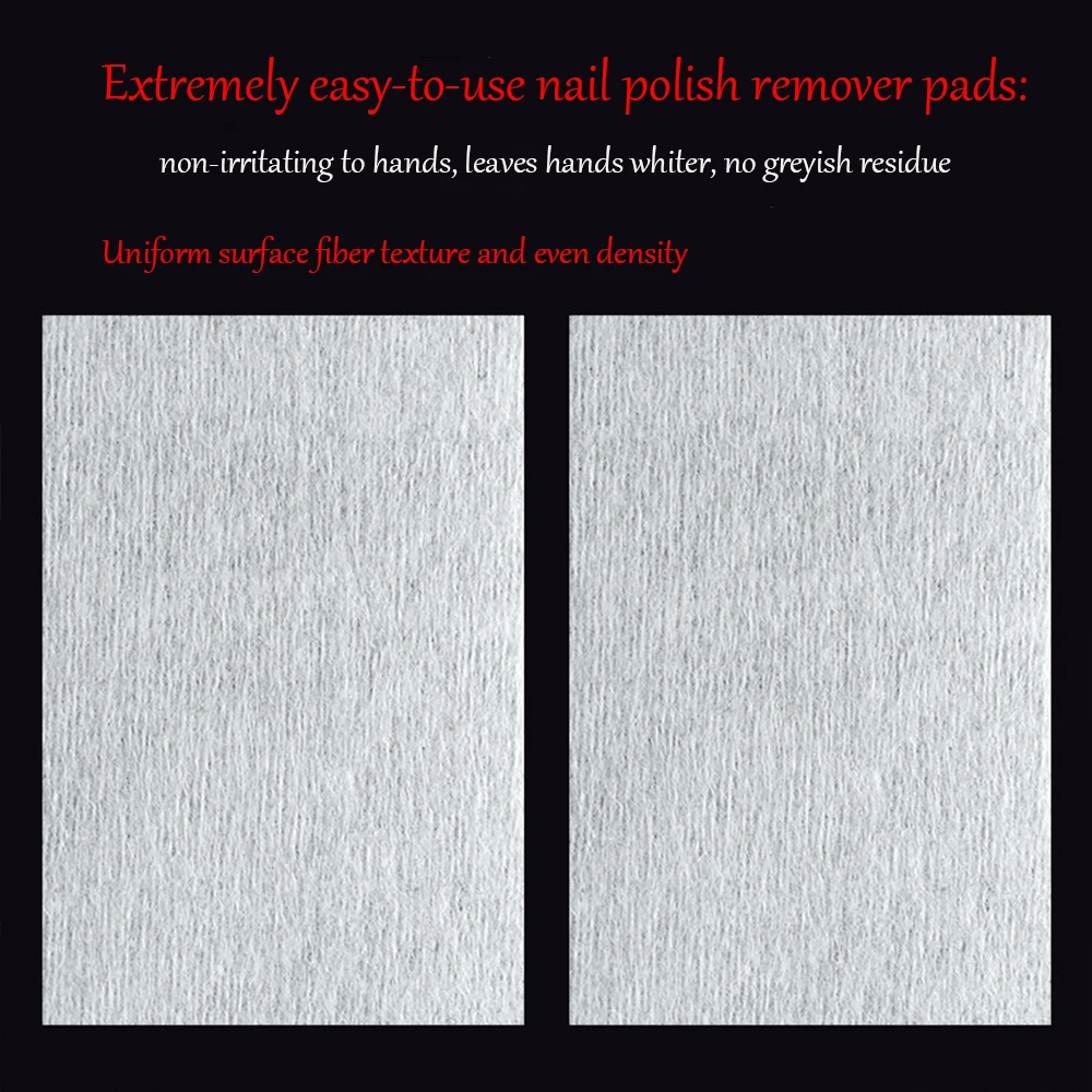 Verdickte, starre Nagellackentferner-Tücher, Nagelreinigungstücher im dicken Stil, fusselfreie Reinigungspads, Nagelkunstzubehör
