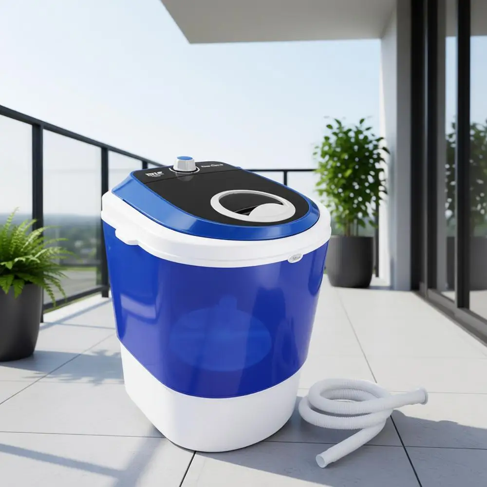 Upgraded Portable Washer - Top Loader Mini Laundry, Quiet Rotary Controller, 110V, 4.5 Lbs. Capacity, Translucent Tubs