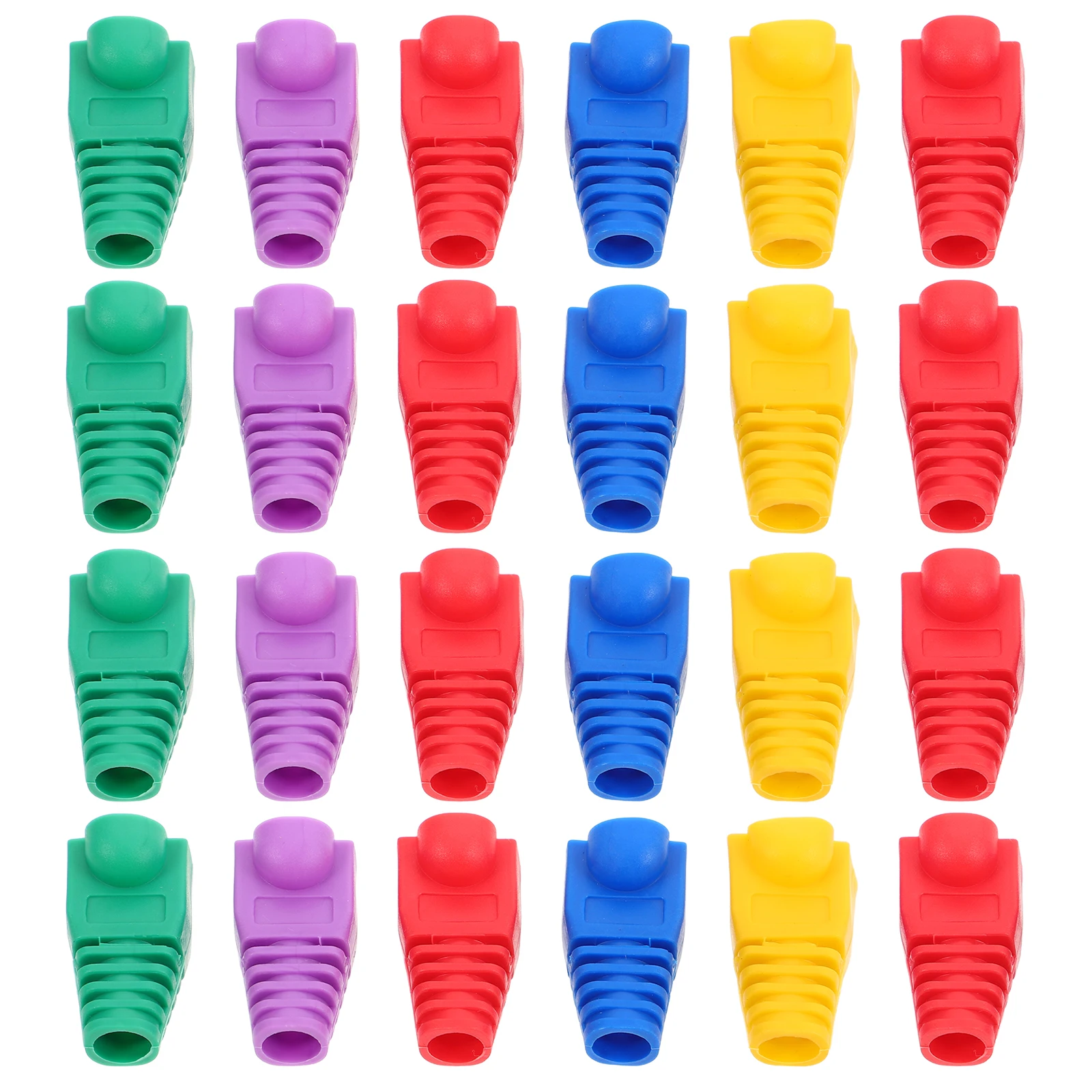 

50Pcs Ethernet Cable End Covers Data Cable Protective Sleeves Wire Tidy Connector Cover Durable and Versatile Application